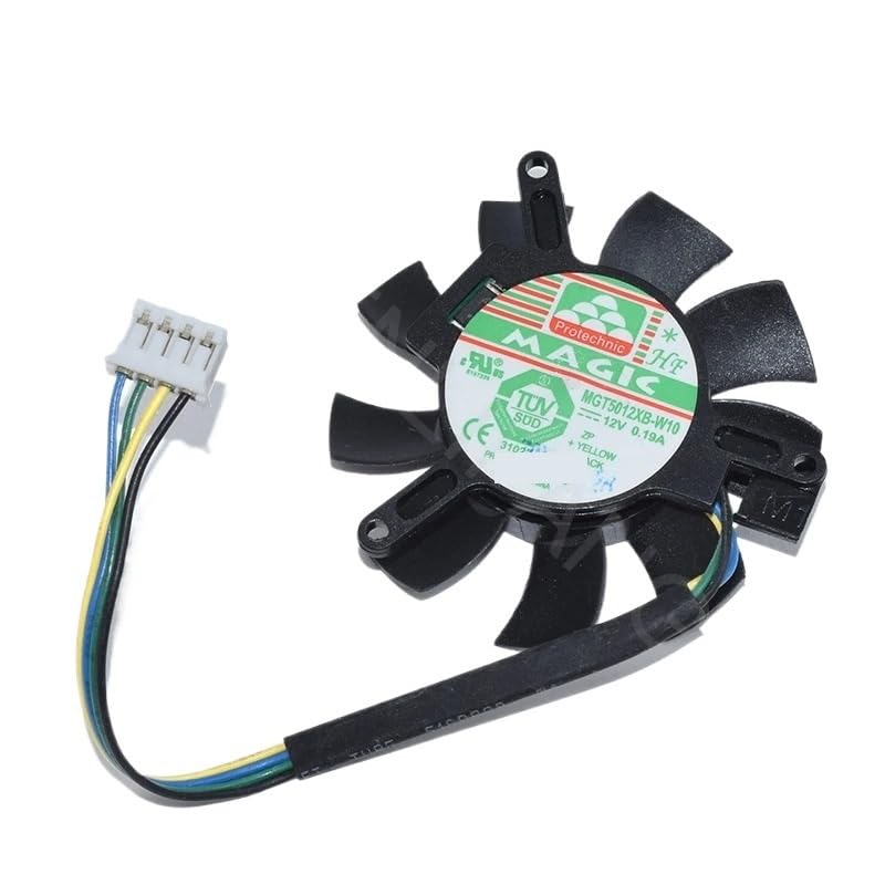グラフィックカードクーラー MGT5012XB-W10 DC12V 0.19A 4ライン冷却ファン Magic
