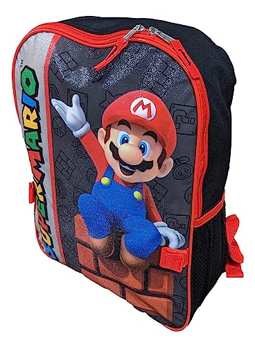 Ruz Super Mario 16" Backpack With Detachable Matching Lunch Box #TOP4
