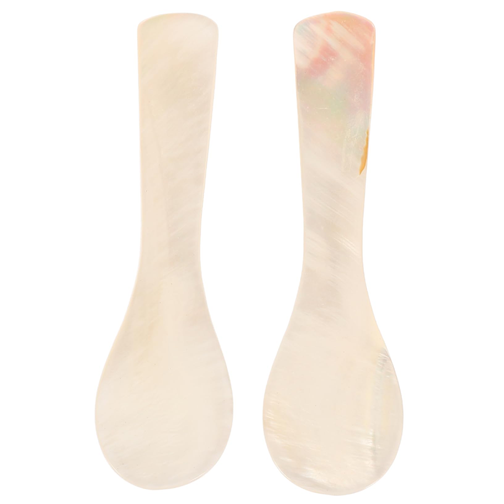 Alipis Spoons 2pcs Asian Style Spoons for Caviar Condiments Jams Ice and Dessert Presentation