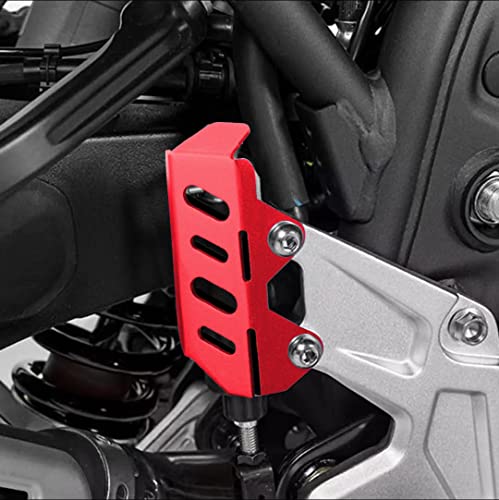 Modeer Für Tenere700 Rally XTZ690 XTZ700 T7 2019-2022 Motorradzubehör CNC Hinterradbremszylinder Schutzabdeckung Schutzfolie XTZ 690 Tenere 700 T 7 (Rot-1)