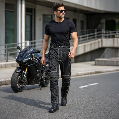 Milwaukee Leather MPM5729 Men's Black Tri-Tex Fabric Motorcycle Rider Pants w/CE Armor Protection - 48 by Milwaukee Leather - Image 3