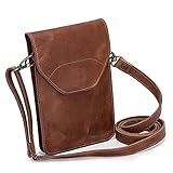 Mini Bolsa Feminina Porta Celular/documentos Couro Legítimo (Marrom)