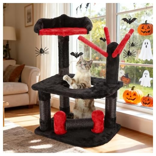 Gothic Cat Tree Tower for Playful Kittens