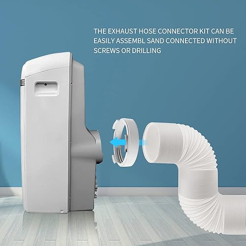 Miniatura 3 de Acoplador de extensión de manguera de aire acondicionado portátil de 5.1 pulgadas, conector de manguera de escape de CA, extensor de acoplamiento