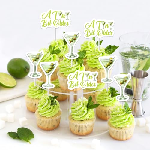 Decoraciones de cumpleaños con temática de cóctel para mesas de postres 2