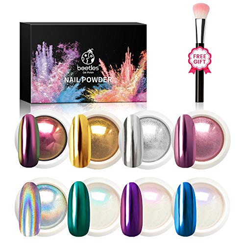 Beetles Chrome Nail Powder Mirror Effect Holographic Aurora Iridescent Pearlescent Manicure Art Decoration