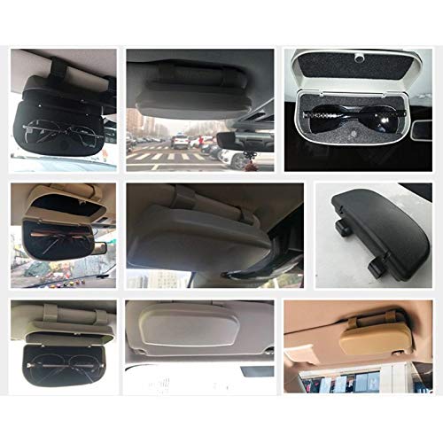 Auto Sonnenbrillenhalter. Auto Auto Brillen Clip Auto Gläser Hüllen Sonnenbrille Sonnenbrille Halter (Color Name : Black)