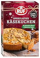 RUF Spekulatius Käsekuchen, winterliche Backmischung für einen locker-cremigen Käsekuchen mit Spekulatius-Gewürz und Spekulatius-Keks-Streuseln