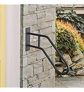 Wall Mount Handrail for Outdoor Steps, Upgraded All-Weled Stair Railing for 1-3 Step Stairs with ...