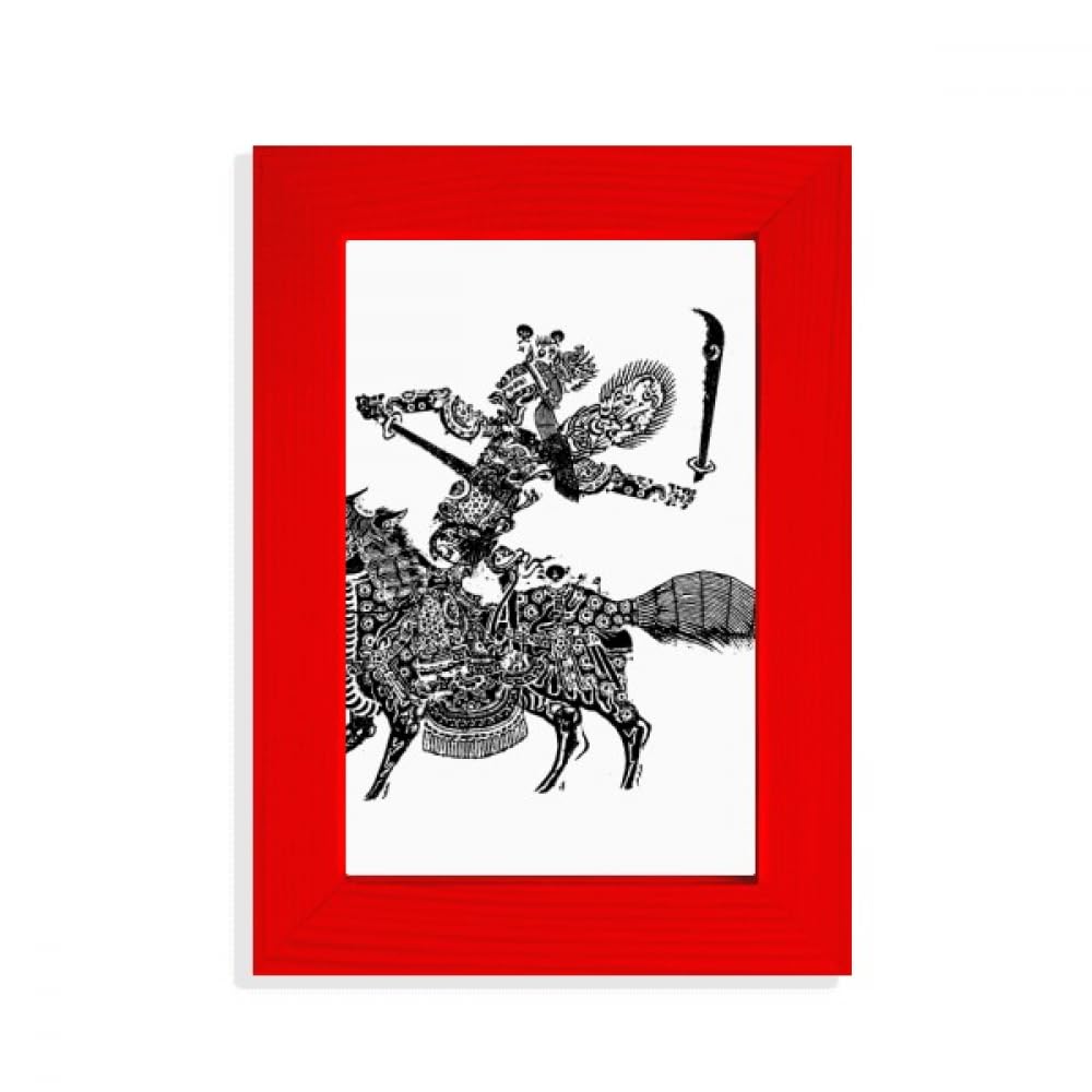 Cadre photo opéra chinois rouge décoration murale salon ethnique et chic