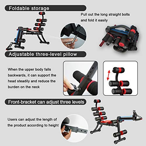 SYOSIN 22 in 1 Sit-Up Exerciser Ab Machine Workout Fitness Equipment Home Gym with Rowing Machine Compatible Men Women (1)