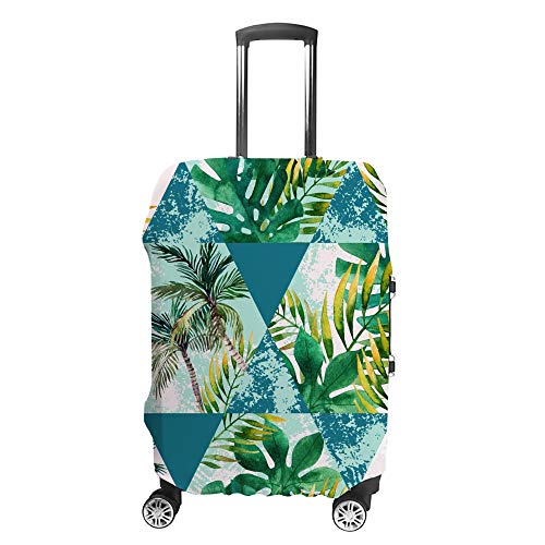 Housse de transport tropicale bleue pour valise de vacances