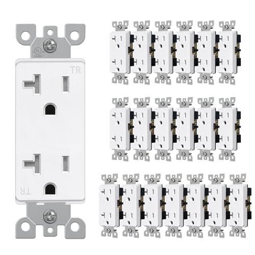 Image of CML 20 Amp Receptacle Outlet with Tamper Resistant (TR), UL Listed, 20 Pack