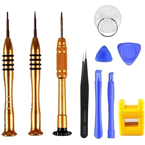 oGoDeal Screwdriver Set Kit for Apple iPhone 8 8 Plus 7 7 Plus 11 12 13 Pro Max Mini Screwdriver Set 1.5mm Phillips,0.8mm Star Pentalobe Screwdriver,Y 0.6mm Tri-point Triwing iPhone X Repair Tool Kit Cover