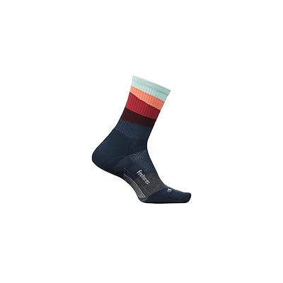 Feetures Trail Max Cushion Mini Crew Crew Cut Socks Shoes Ascent Navy