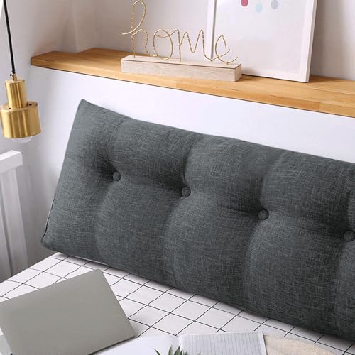 OHMG 180CM XXL Rückenkissen Bett,Lang Keilkissen Hohen Rückenkissen Kissen Bettkissen Rückenlehne Nackenstützkissen Rückenstützkissen Lordosenstütze Lesekissen für Bett und Sofa 