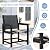 Amopatio Outdoor Dining Sets - 7 Piece Dining Table Set with Chairs,Hdpe Patio Table and Chairs Set with Umbrella Hole,All-Weather Heavy Duty Outdoor Furniture - for Poolside,Backyard, Garden,Black