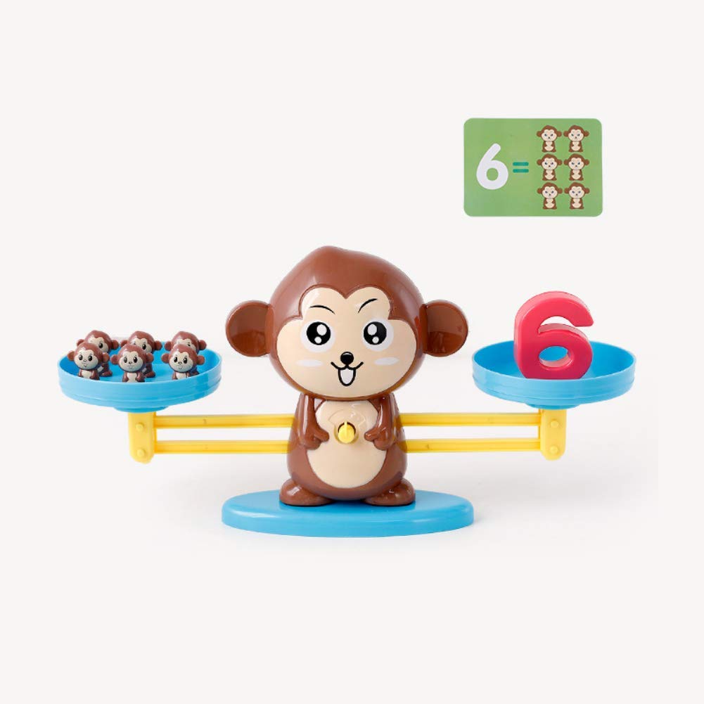 Queta Giochi Conteggio Bilancia, Montessori Bilancia per Bambini Gioco Educativo per Sviluppare Intelligenza e Coordinazione Occhio-Mano(Set di 60 Pezzi)