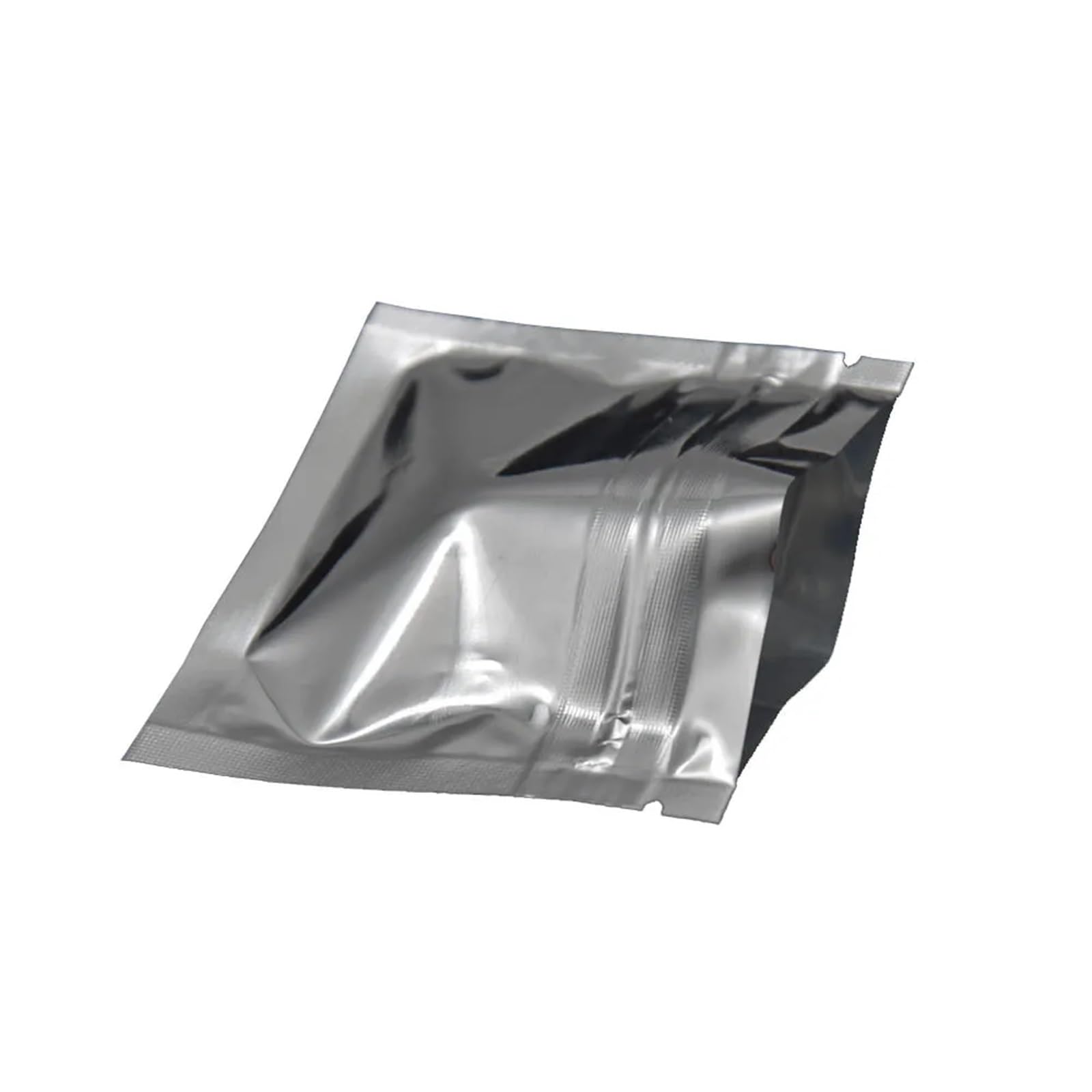 sacchetti con chiusura a zip, Confezione da 100 sacchetti con chiusura piatta, 7,5 * 6,3 cm, in alluminio, termosaldabili, multicolore(Silver)
