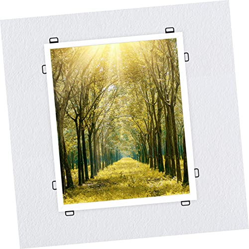 Image of 100pcs Shaped Picture Frame Hooks Easy Install Hanging Hardware for Photos Wall Art and Decorations for Home and Office Use