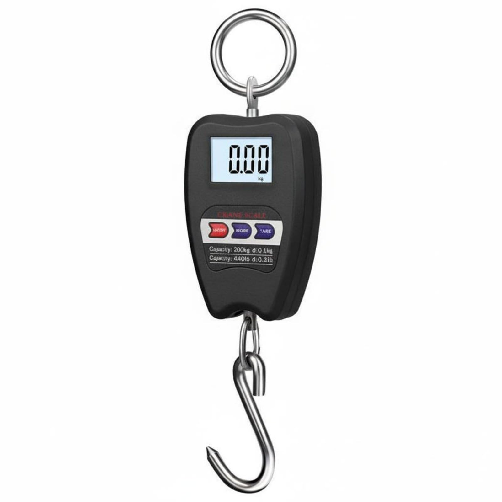 High Precision 200kg Industrial Scale Tare Function Portable Electronic Hanging Scale Backlit Screen Unit Switching for Farmers, Anglers, Hunters, Warehouse, Farm, Black|Business & Indust-image-35