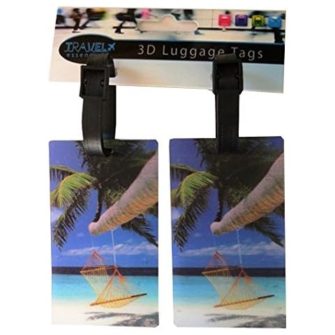 3D Amazing Moving Lenticular Luggage Tags - Beach Bliss - 2 Pack - Size 110mm x 65mm Cover