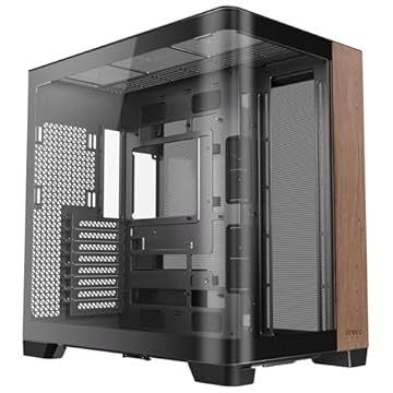 Antec C8 CURVE WOOD, Painel frontal de madeira exótica, Vidro curvo super amplo, Design de câmara dupla, Suporte radiador 360 mm, Placa-mãe ATX, 3 baías internas, Madeira e Vidro temperado