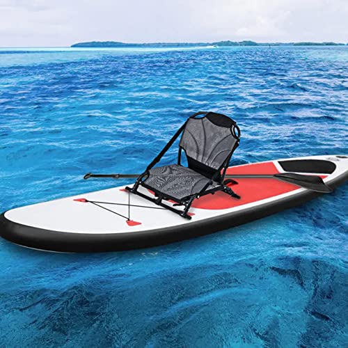 Asiento para Kayak con Apoyo para Respaldo, Asiento Plegable de Aleación de Aluminio, Tela de Malla Textil Transpirable, Asiento Universal Ajustable para Tabla de Paddle, Kayaks Inflables, SUP, Canoa miniatura 5