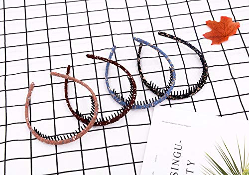 Sthuahe4Pc Multicolor Protection Resin Teeth Comb Hair Hoop Hairband Headband Hair Accessories By Beauty Hair (4 Colors) #TOP5