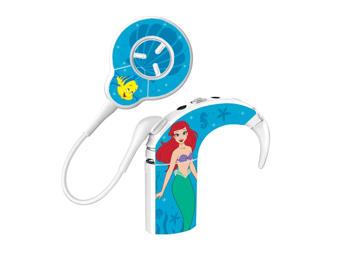 SmartEARSkins for Cochlear Nucleus 7 Audio Processor – Licensed Disney Designs - Decorative Stickers - Protection and Style – Cochlear Nucleus 7 – Disney The Little Mermaid - Ariel