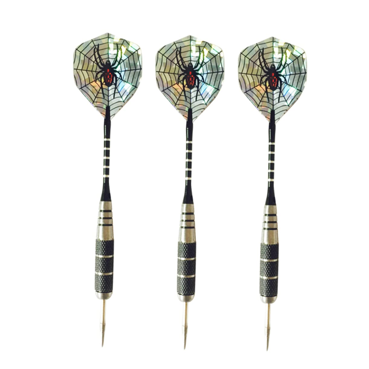 NAMOARLY 22g Aluminum Shafts Spider Pattern Flights Pin Tipped for Games for Match