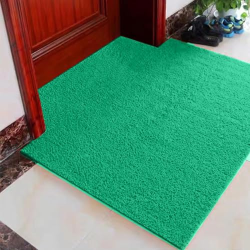 Lifekrafts PVC Cushion Noodle Floor Rectangular Mat for Entryways | 2ft x 3ft Green | Durable Non-Slip Waterproof Doormat for Home Entrance, Patio & Outdoor Use