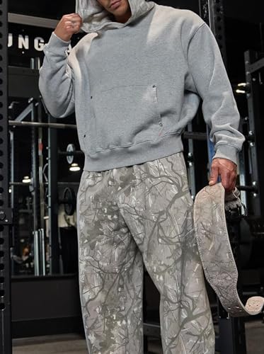 Men's Camo Sweatpants Loose Fit Joggers Waist Pockets Quick-Dry Hunting Hiking Workout Athletic Pants2