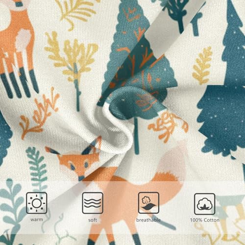 KLL Safari Animals Fox Toddler Boy Pure Cotton Briefs Underwear Cute Children Panties3