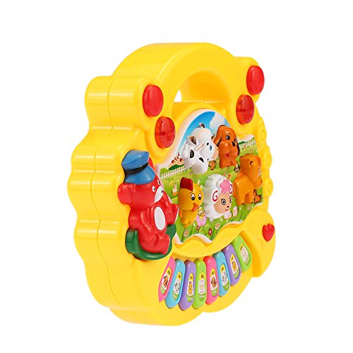 Hlily Coolplay bebê crianças criança musical educativo animal fazenda piano eletrônico com chave des