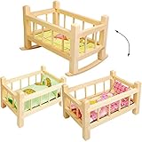 das Bett ist schnell und einfach UMBAUBAR: einfach die Wiegenbügel mit den 4 Stück mitgelieferten Metallschrauben an das Bett schrauben ___ schon 