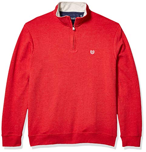 Chaps Men's Classic Fit Textured Quarter Zip Sweater