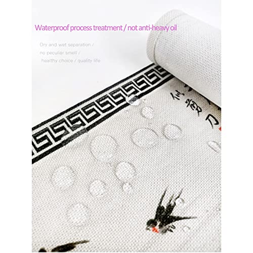 Nappe chinoise moderne et chemin de table imperméable à rayures 230cm