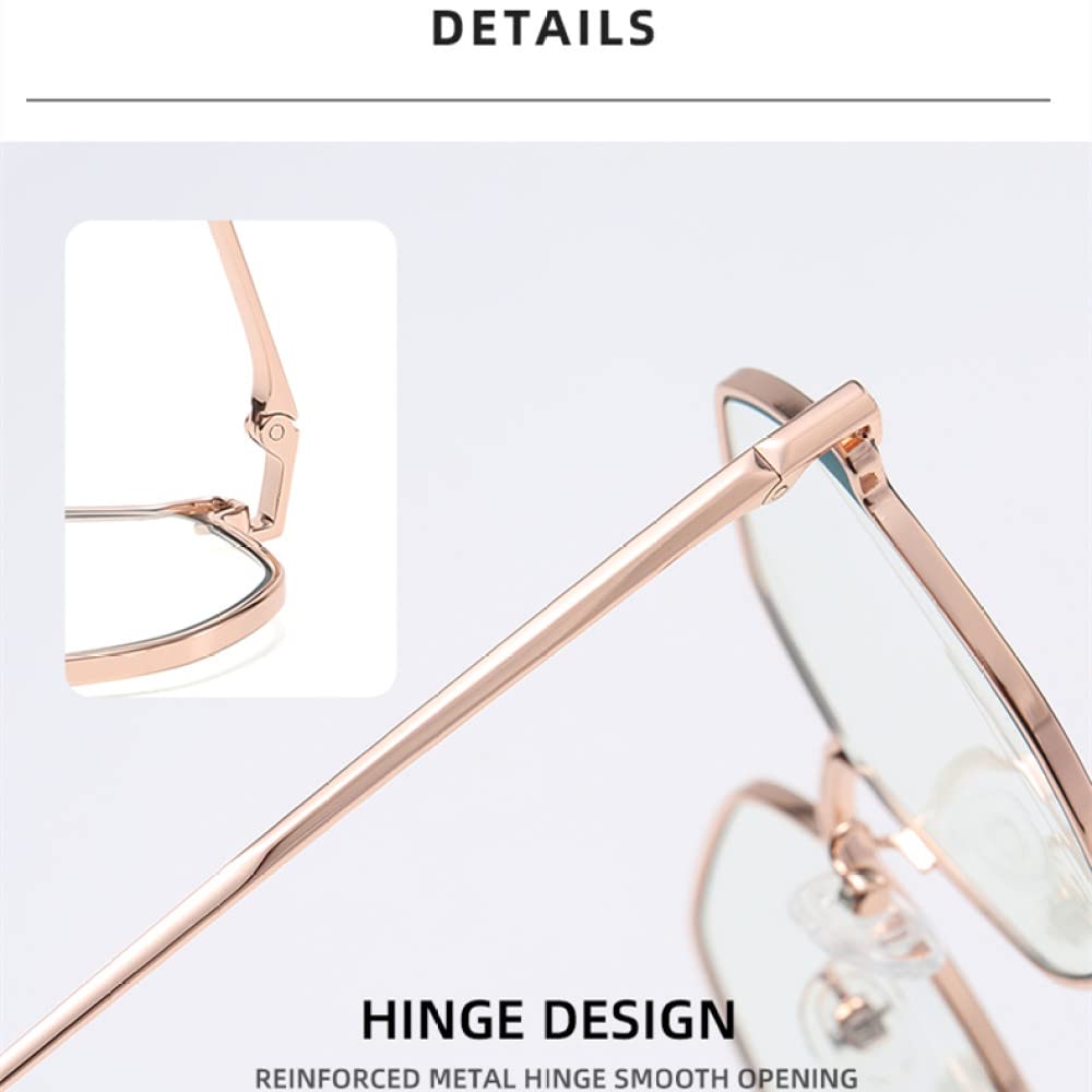 Damskie okulary blokujące damskie puste płaskie metalowe wielokątne okulary ramka przezroczysta soczewka okulary