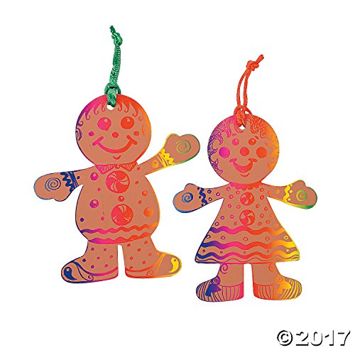 Magic Color Scratch Gingerbread Ornaments (2 dz) - //coolthings.us