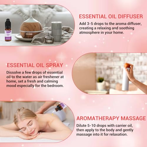 DYESMEE Ätherische Öle Set, 8 x 10ml Aromatherapie Duftöl für Diffusor, Reines Natürliches Duftöl Geschenkset, Aromaöl für Luftbefeuchter, Massage, Wäsche, Seifenherstellung, Kerzenherstellung, Serie1