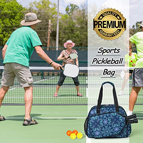 Image of Boulder Bee Pickleball Bags, Premium Pickleball Tote Bag for Girls, Women's Hand /Shoulder Gym Bag w Water Bottle Holder, with Pickleball Racquet /Paddle Holder