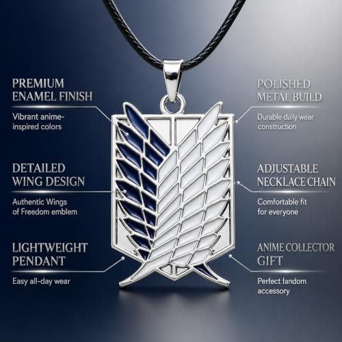 Street27 Anime Shingeki no Kyojin Necklace Blue - Image 3