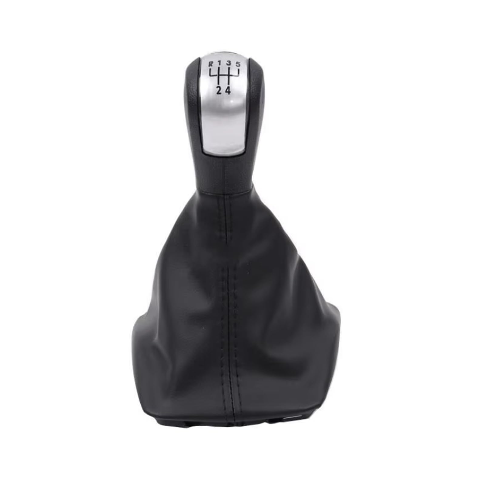 Qwqaab B0420 5 Speed Manual Gear Knob For Skoda For Octavia A5 Mk2 A6 Sedan Combi 2004-2012 Peach Wood Handle Manual Gear Shift Knob Pu Gaiter Boot(B0420 5 Speed)