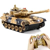 Supdex Rc Panzer 1/24, Ferngesteuerter Kampf Panzer RC Spielzeug, 2.4GHz Fernbedienung, Panzer Modell mit Lebenskontrollleuchte, für Kinder ab 6 Jahren Jungen