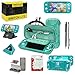 Produktbild Switch Lite Zubehör-Set, Set mit Tragetasche, TPU-Schutzhülle mit Displayschutzfolie, Ladestation, Playstand, Game-Case, USB-Kabel, Eingabestift, Daumengriffkappen für Nintendo Switch Lite (türkis)