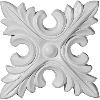 Ekena Millwork ROS04X04X00LA 5 3/4-Inch W X 5 3/4-Inch H X 5/8-Inch P Lanarkshire Rosette
