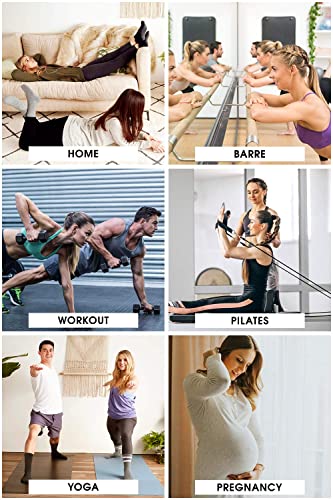 Image of LA ACTIVE Non Slip Yoga Grip Socks - Barre Ballet Pilates Athletic Socks for Men and Women