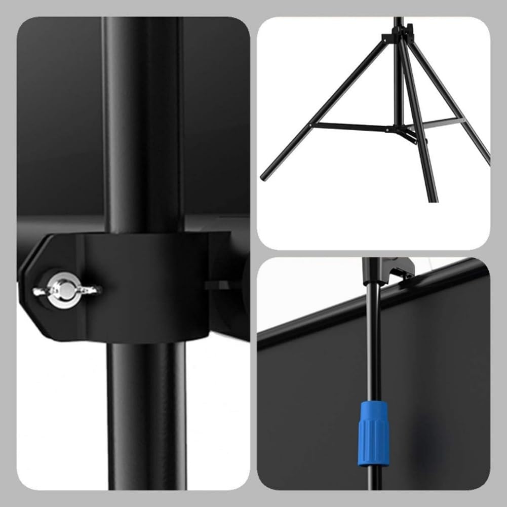 Écran de Projection Portable sur Pied, 60/72 Pouces, avec trépied, Enroulable, for intérieur et extérieur(72 inch)