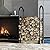 Fire Beauty Firewood Log Rack Adjustable Bracket Kit, Fireplace Wood Storage Holder,Black Powder,Coated Steel, Outdoor and Indoor